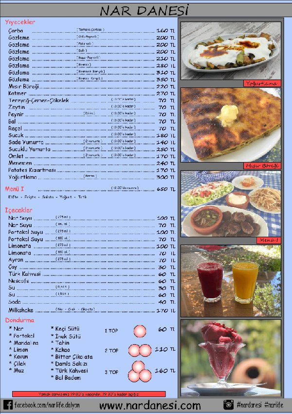 Our Menu - 