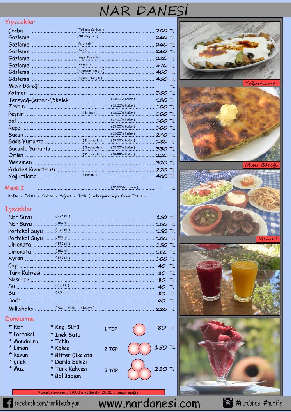 Our Menu - 
