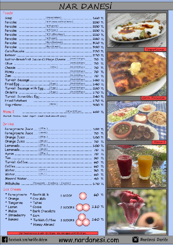 Our Menu - 