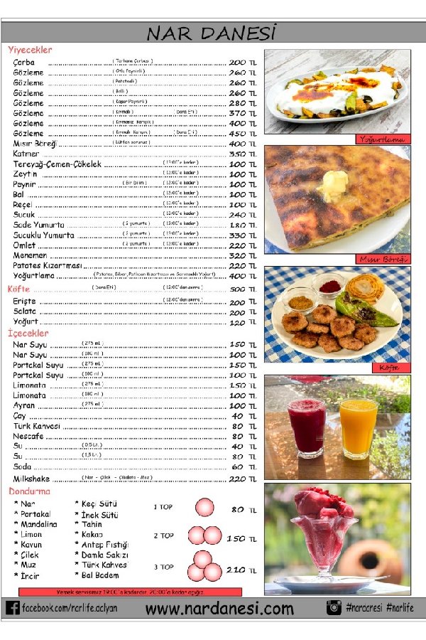 Our Menu - 